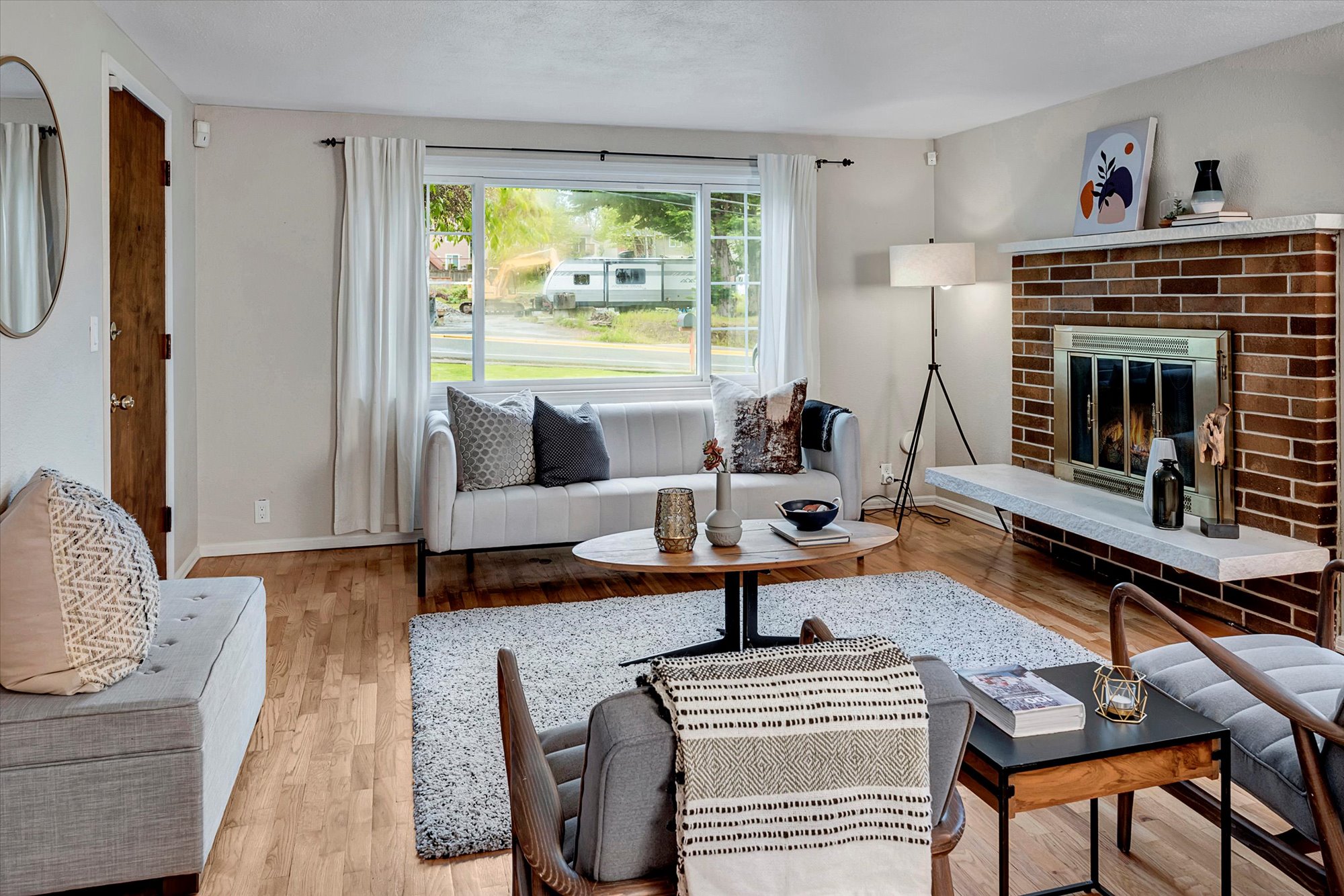 Living room photo of an affordable home in the Seattle area