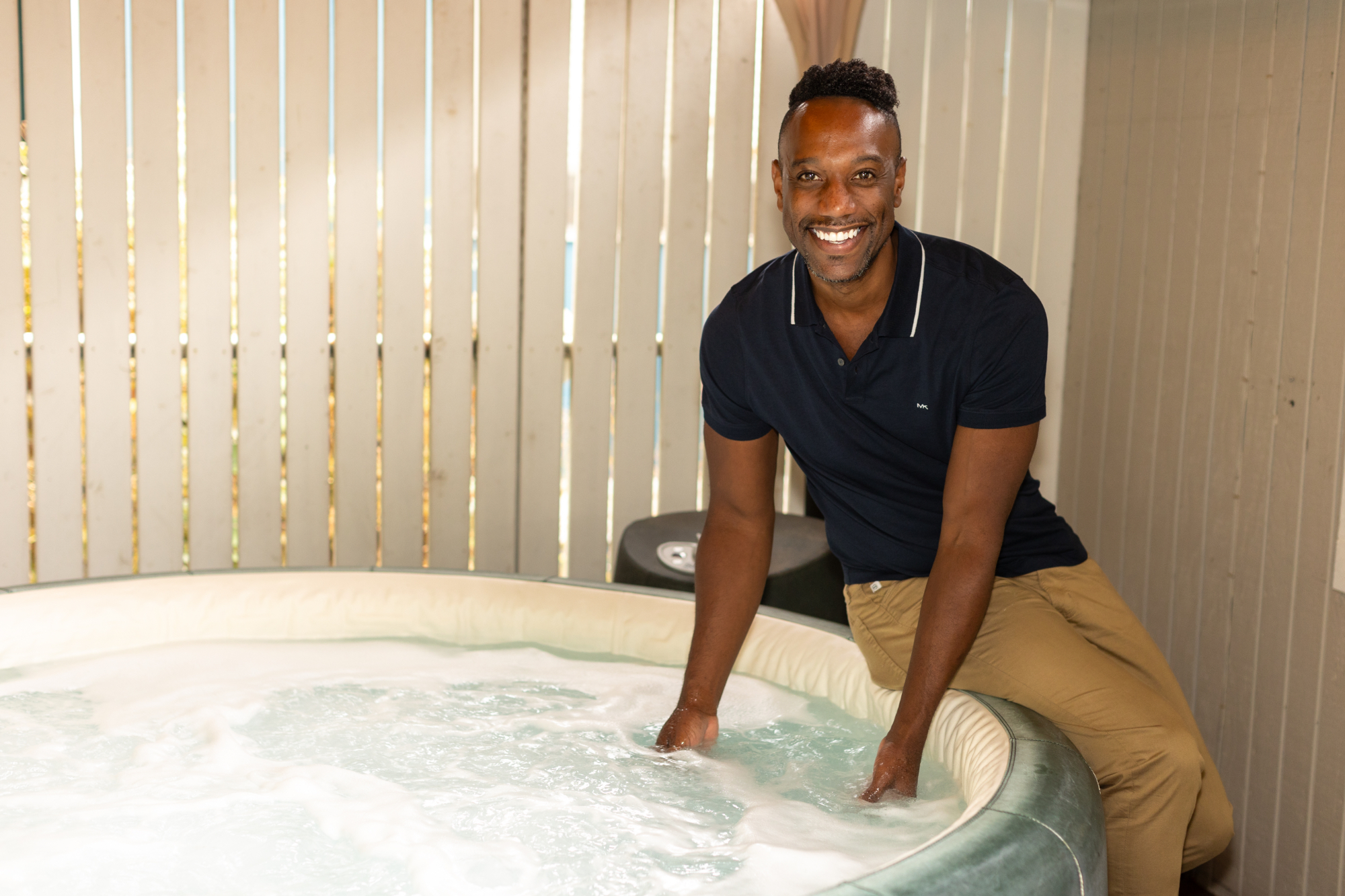Hot tub upgrade with the income from an ADU